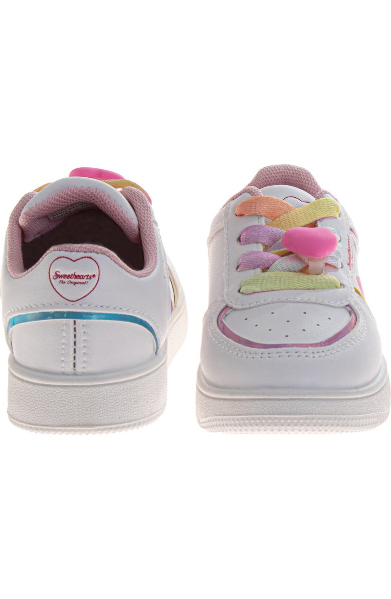 SweetHearts White Sneakers Girls 5-10, Alternate, color, White Multi