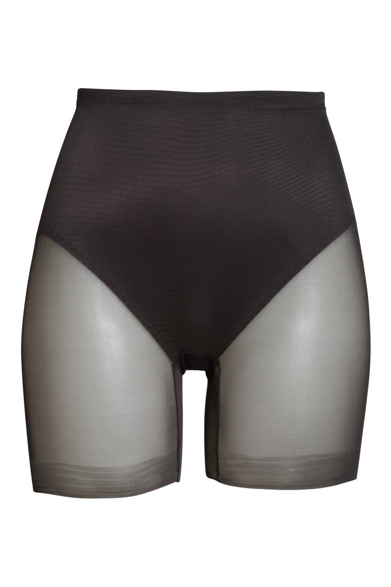 Sexy Sheer Rear Lift Shaping Bike Shorts, Alternate, color, BLACK