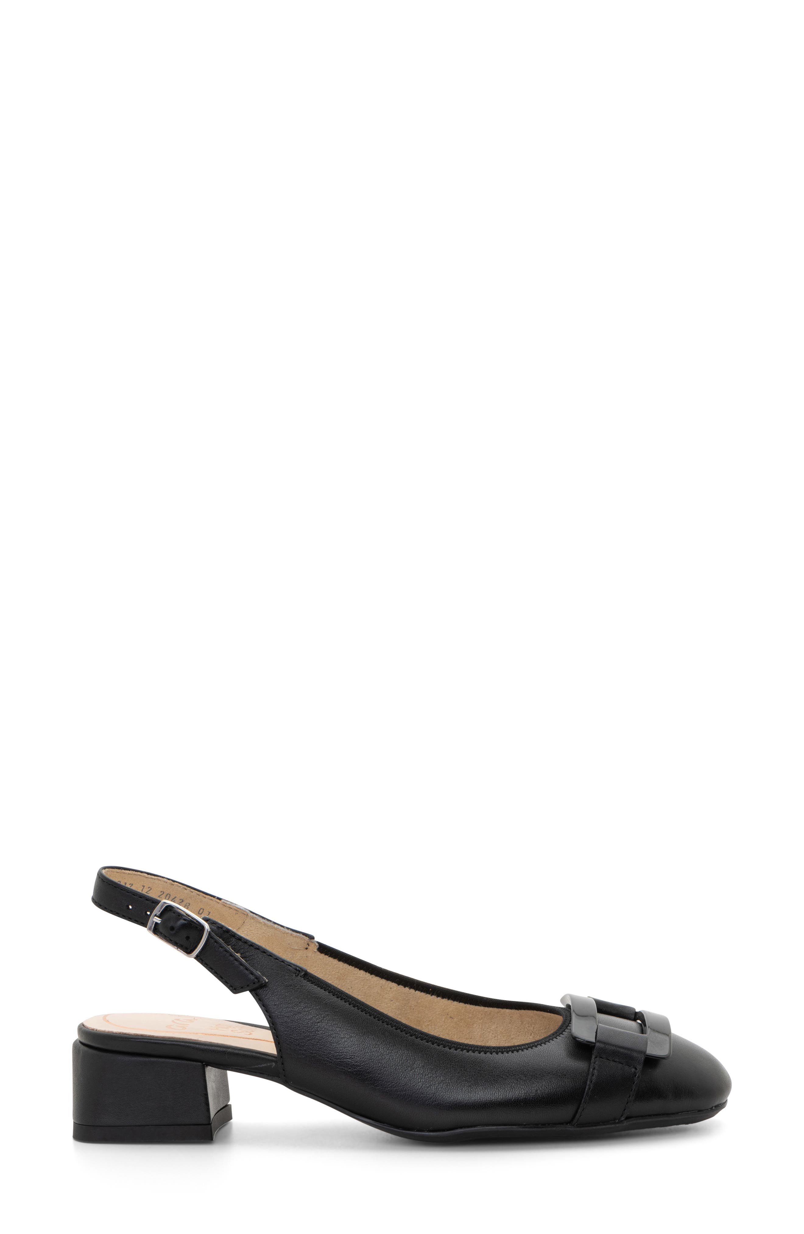 Gallant Leather Slingback Pump, Alternate, color, BLACK