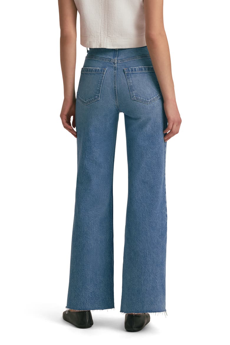 The Jordie Raw Hem Super High Waist Wide Leg Jeans, Alternate, color, CROSBY