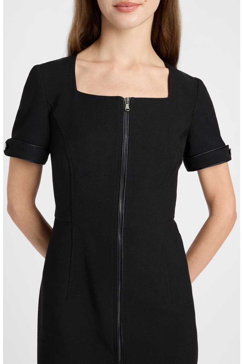 Bri Midi Dress in Soft Stretch Crepe, Alternate, color, Onyx