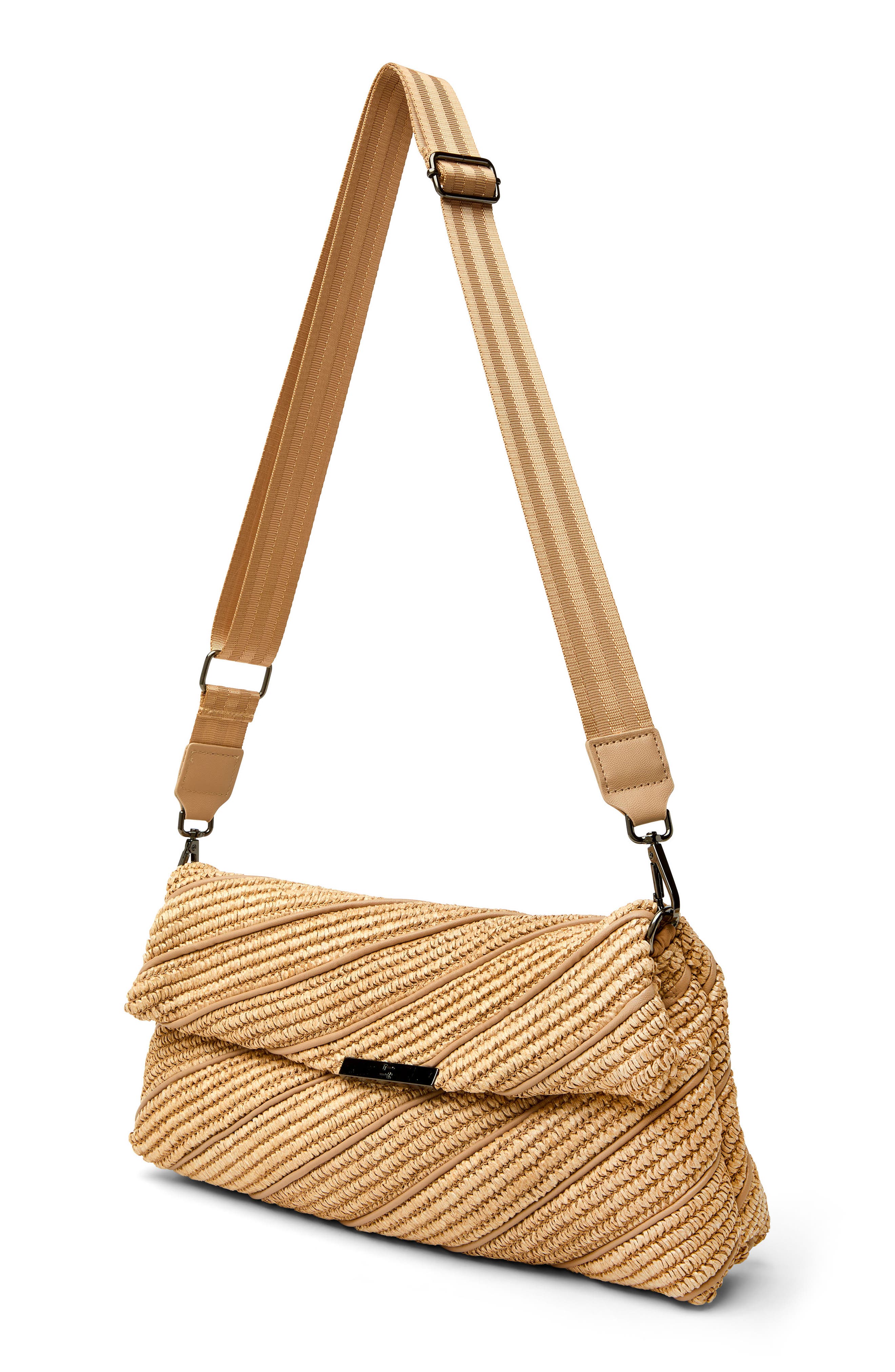 THINK ROYLN Embrace Clutch, Alternate, color, Beige/ Beige Luxe & Raffia