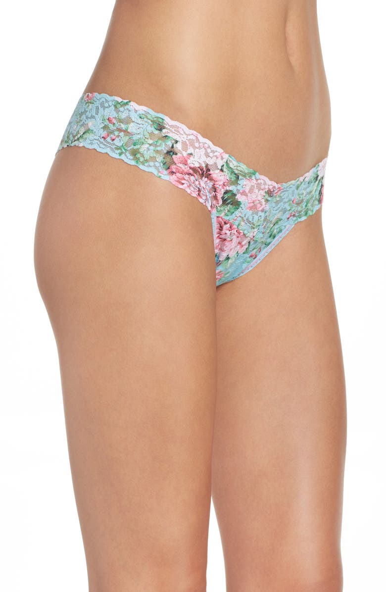 Hanky Panky Capri Bloom Low Rise Thong, Alternate, color, 