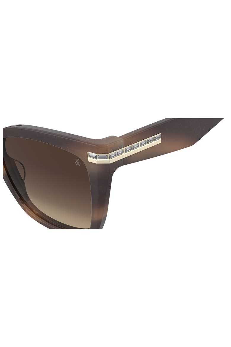 55mm Square Sunglasses, Alternate, color, HAVANA BROWN/ BROWN