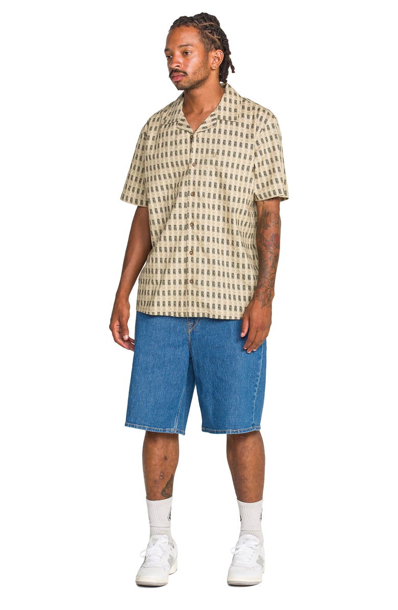 Volcom Billow Loose Fit Denim Shorts, Alternate, color, Bold Blue