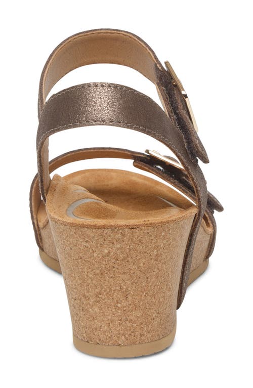 Aetrex Lexa Wedge Sandal In Brown