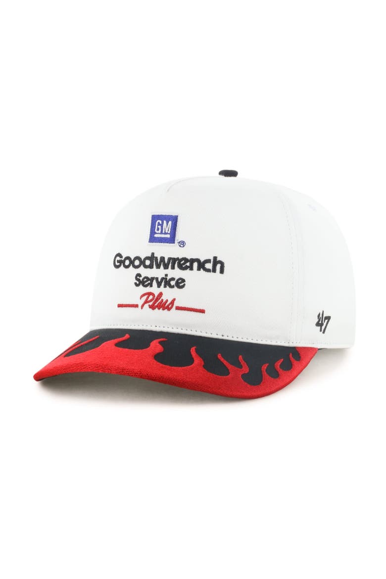 Men's '47  White/Red Richard Childress Racing Flame Hitch Adjustable Hat, Alternate, color, White