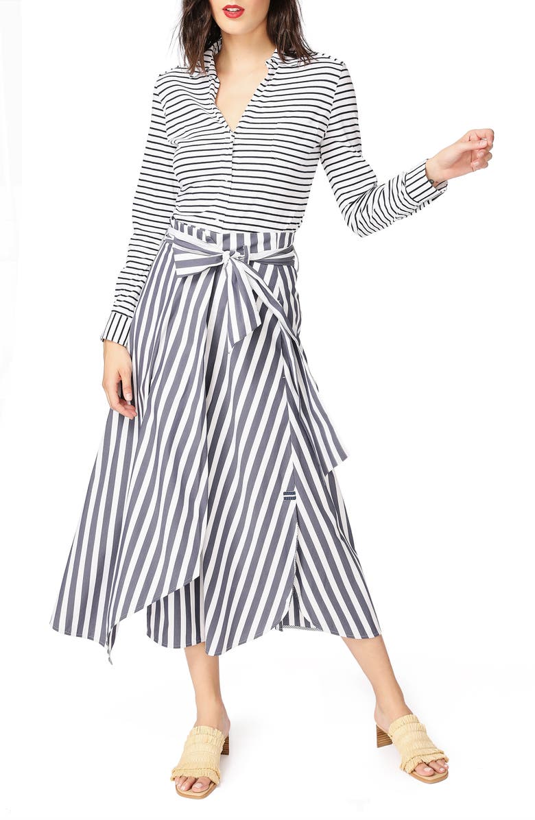 Court & Rowe Classic Stripe Cotton Button-Up Blouse, Alternate, color,