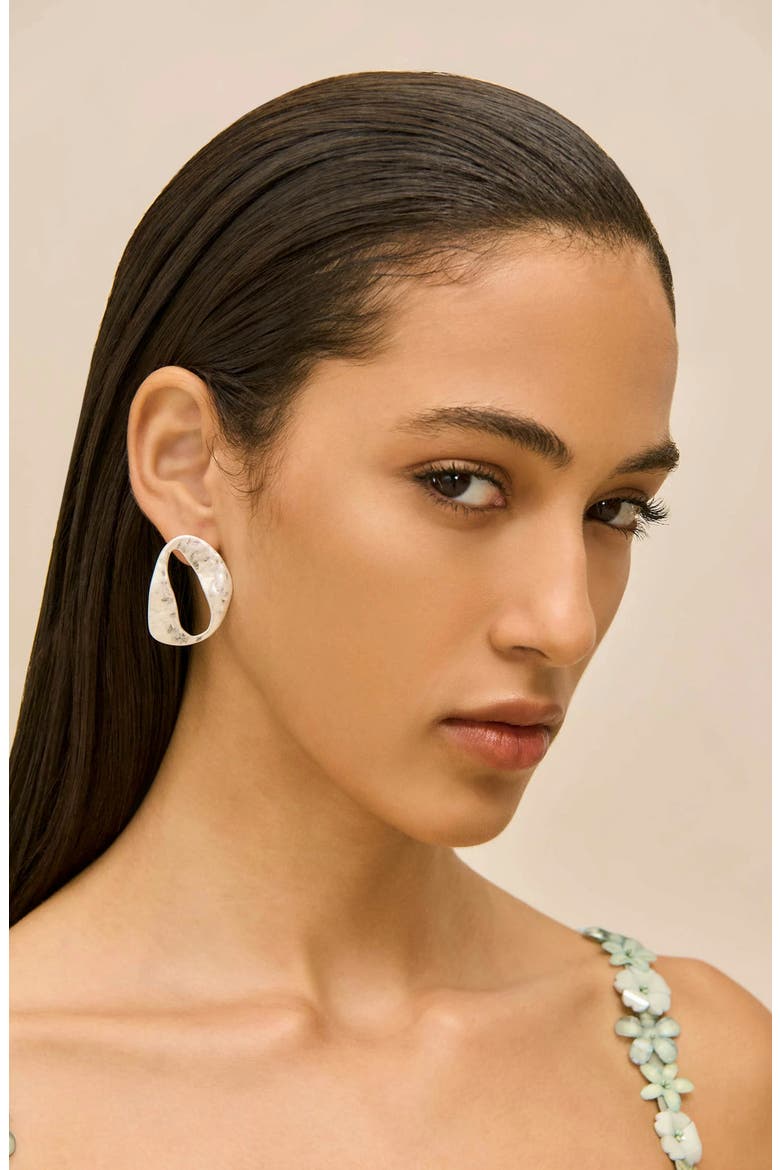Mini Rue Drop Earrings, Alternate, color, ANTIQUE SILVER