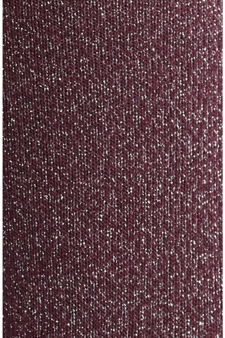 Lavinia Shimmer Quarter Socks, Alternate, color, WILD GRAPE
