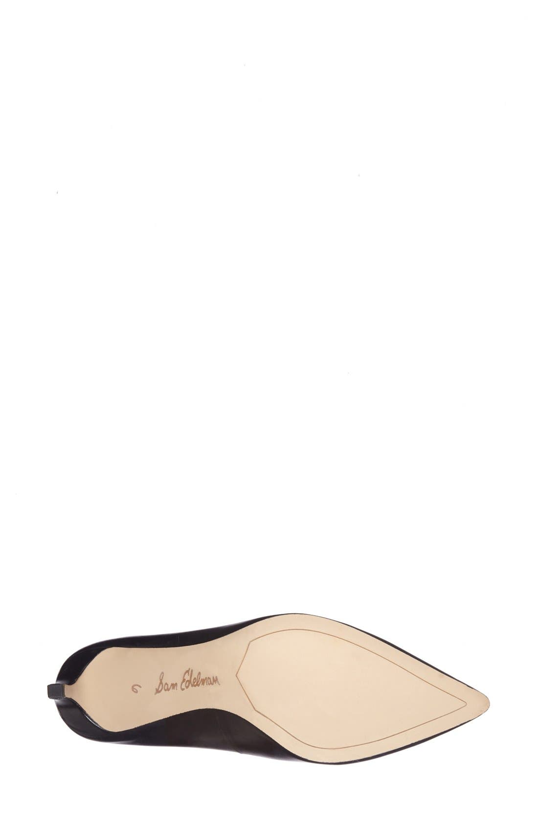 'Orella' Pump, Alternate, color, BLACK CALF LEATHER