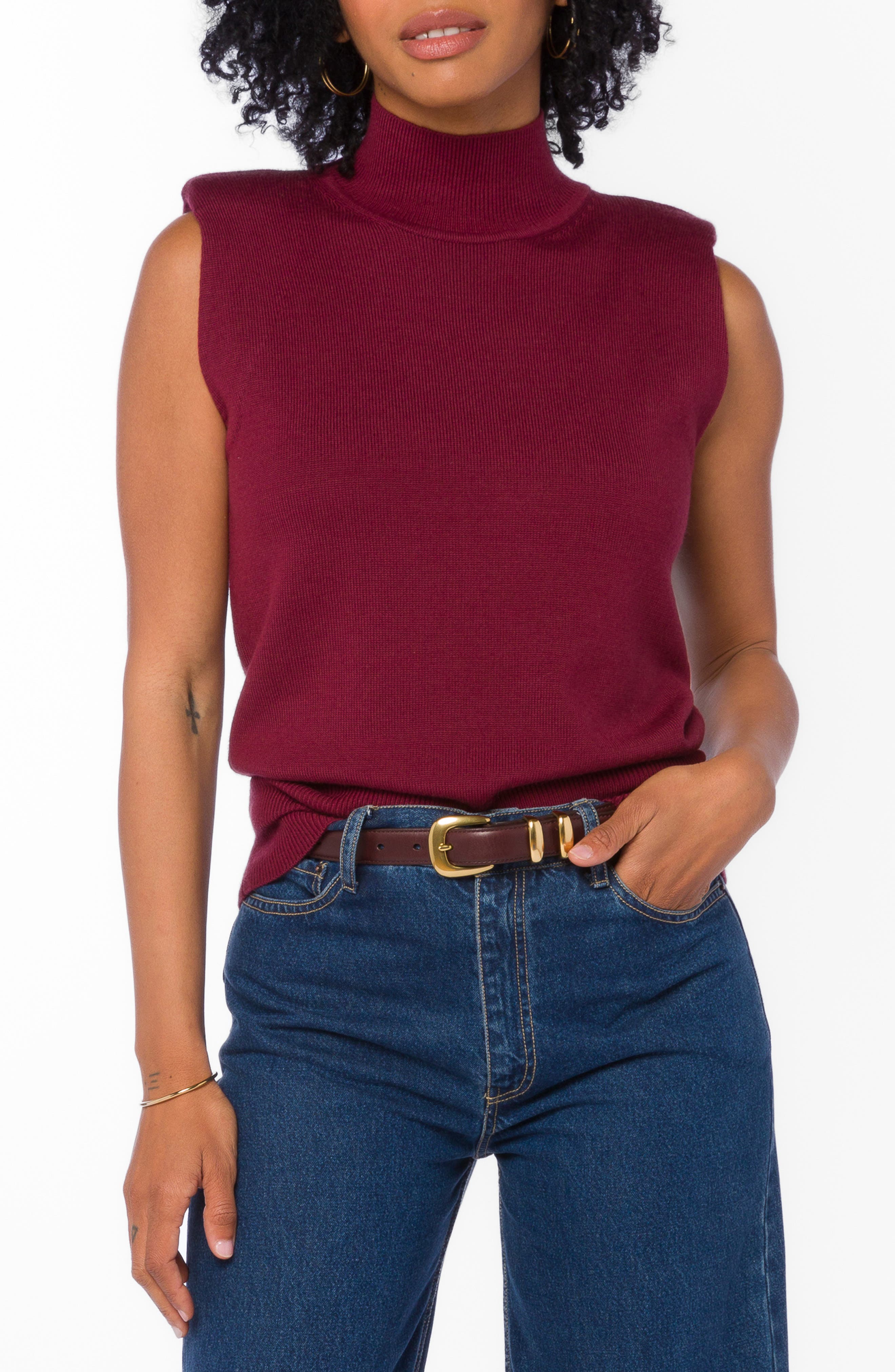 Camari Mock Neck Sleeveless Sweater