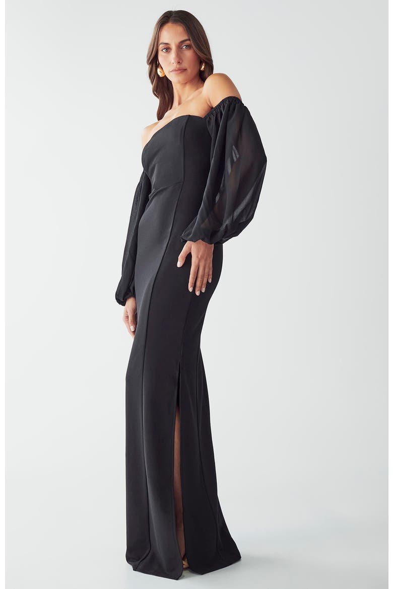 Kyra Maxi Dress, Alternate, color, Black