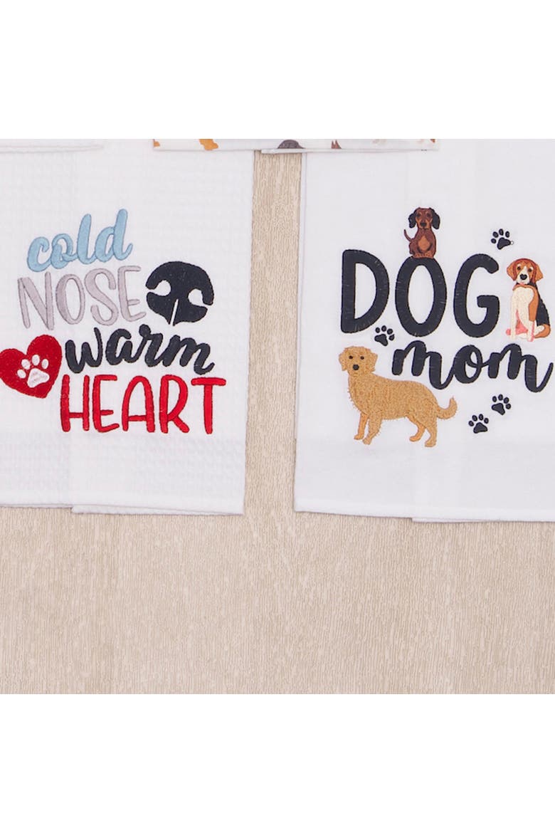Dog Mom Kitchen and Bathroom Embroidered Hand Towel, Alternate, color, Brown