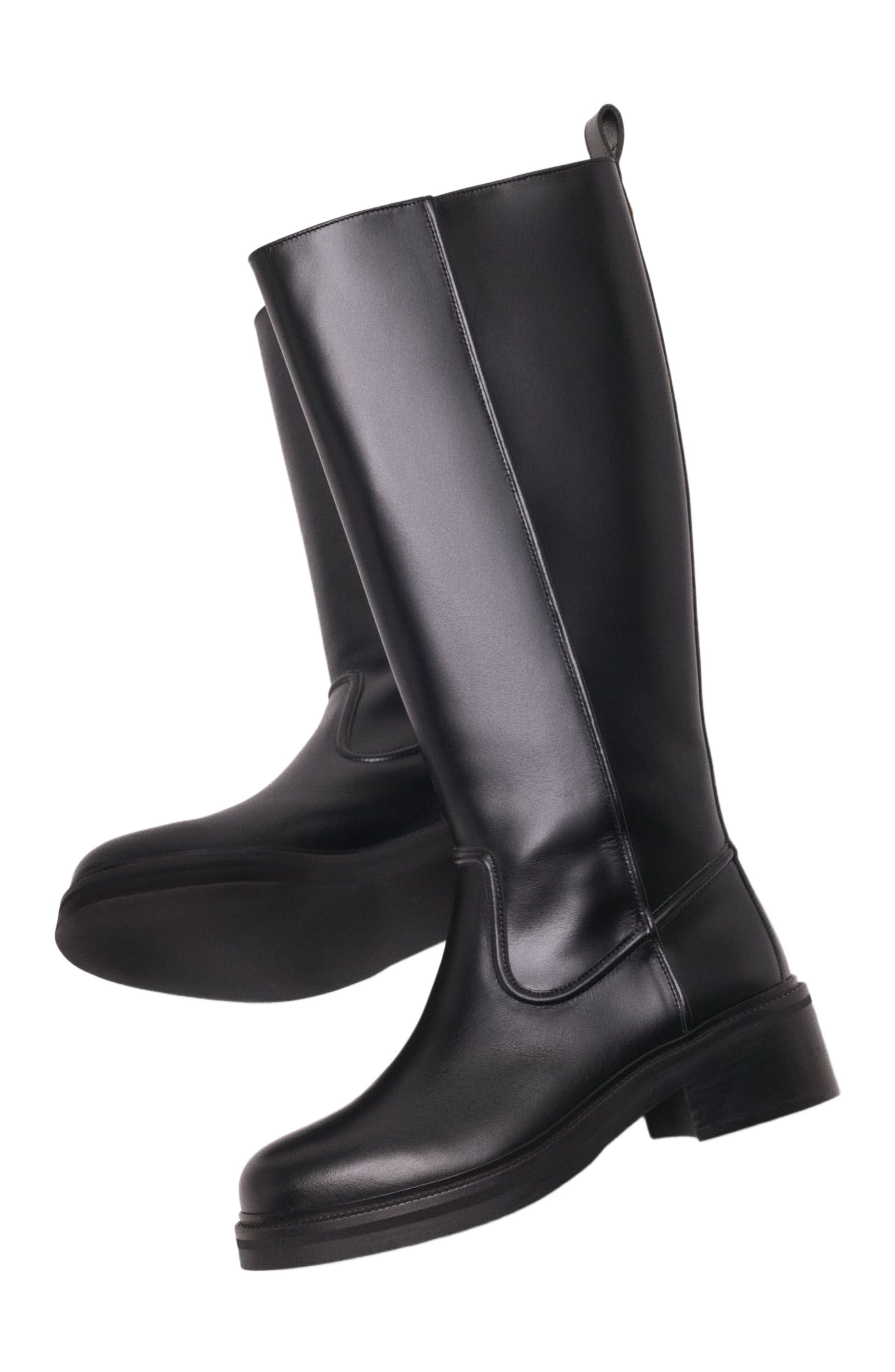 maje Leather boots, Alternate, color, Black