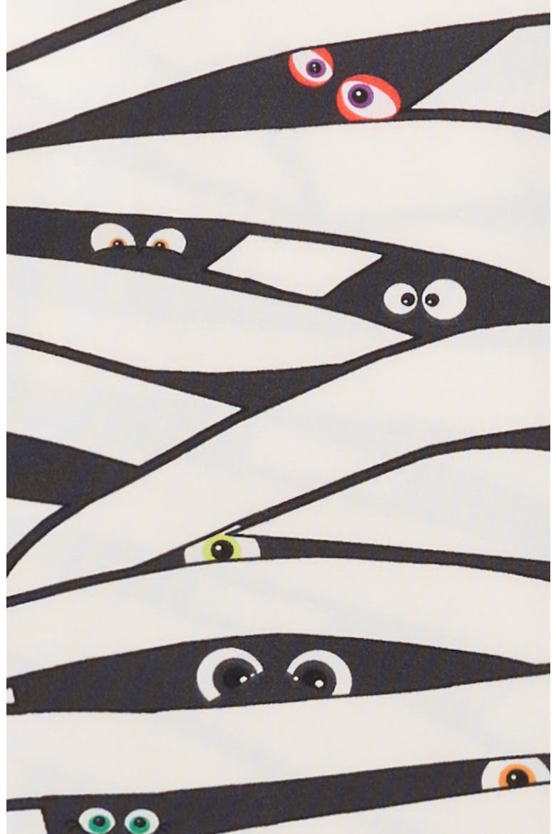 Kids' Print Fitted Two-Piece Pajamas, Alternate, color, IVORY MULTI EYES MUMMY