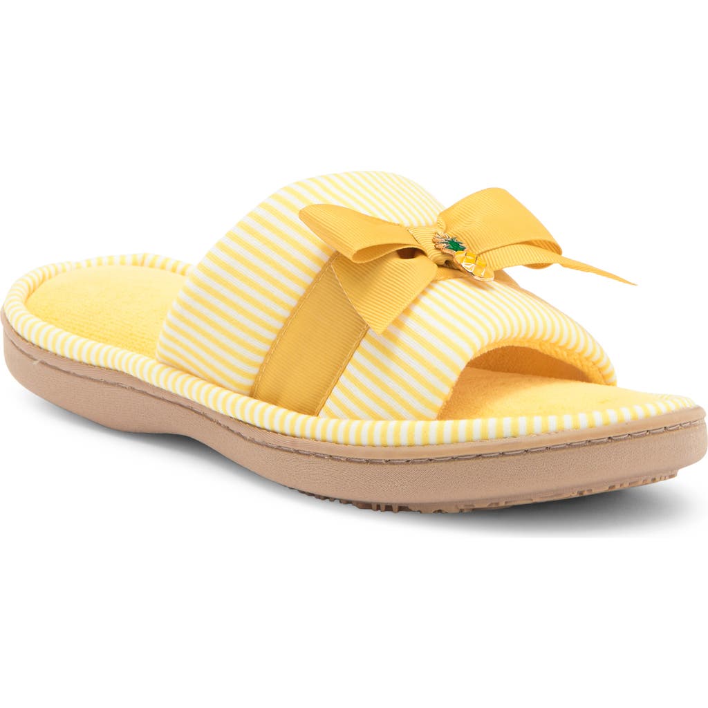 ISOTONER ISOTONER FRUIT CHARM SCUFF SLIPPER