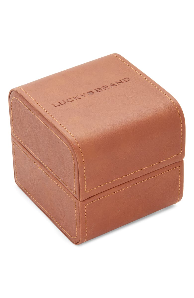 Lucky Brand Alto Nautical Sport Explorer Leather Strap Chronograph Watch, Alternate, color, 