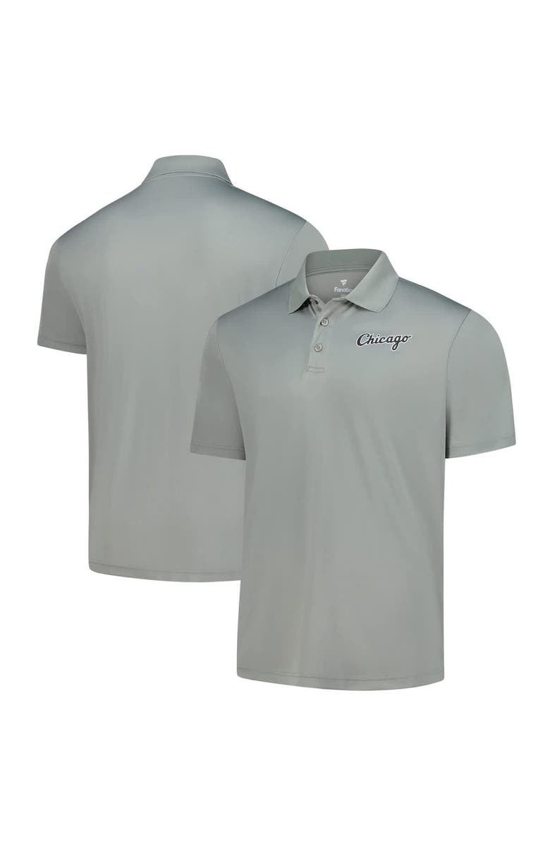 FANATICS Men's Fanatics Gray Chicago White Sox Logo Polo, Main, color, Gray