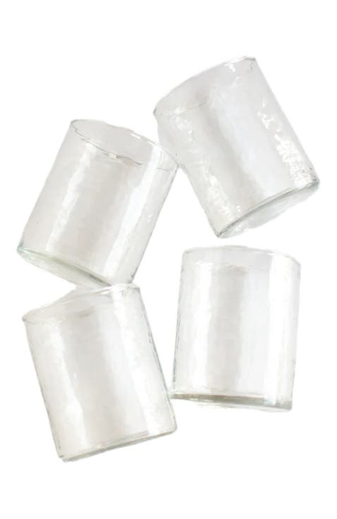 Handblown Hammered Glasses - Set of 4