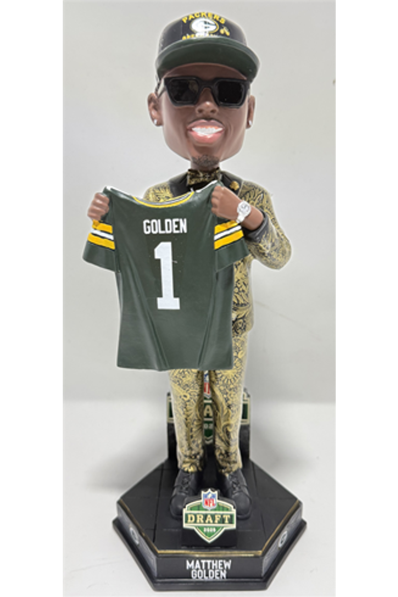 Matthew Golden (Green Bay Packers) 2025 NFL Draft Pick Bobblehead, Main, color, Multi-Color