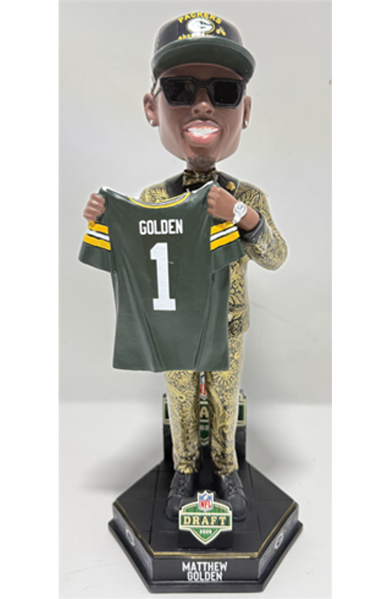 FOCO Matthew Golden (Green Bay Packers) 2025 NFL Draft Pick Bobblehead, Main, color, Multi-Color