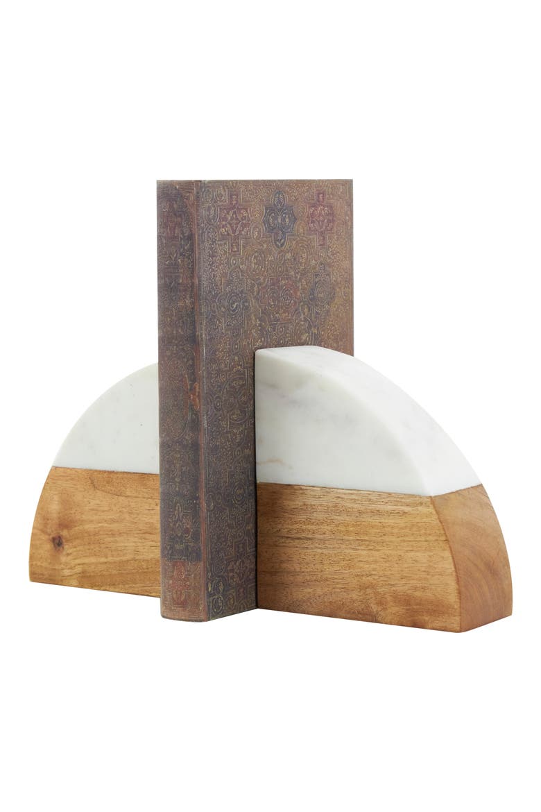 Wedge Marble Bookends, Alternate, color, TAN