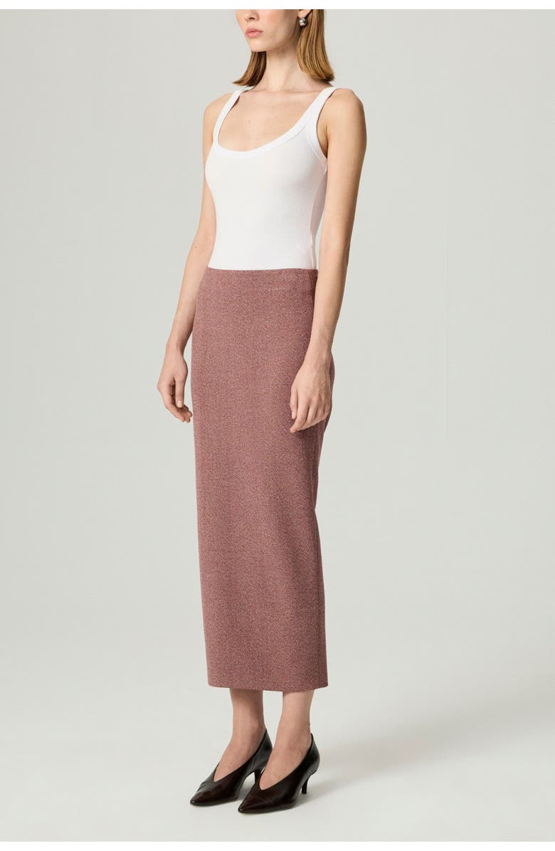 Nocturne Slit Detail Tailored Maxi Skirt, Alternate, color, Burgundy