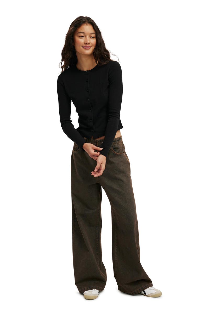 Cotton On Women's Scarlet Pointelle Cardi, Alternate, color, 