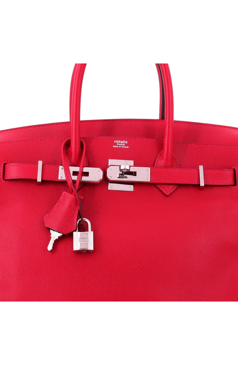 Pre-Owned Hermes Birkin Handbag Red Epsom with Palladium Hardware 30, Alternate, color, Rouge Casaque