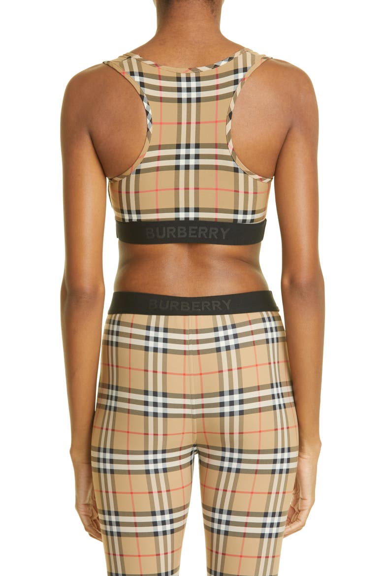 Dalby Check Sports Bra, Alternate, color, ARCHIVE BEIGE IP CHK