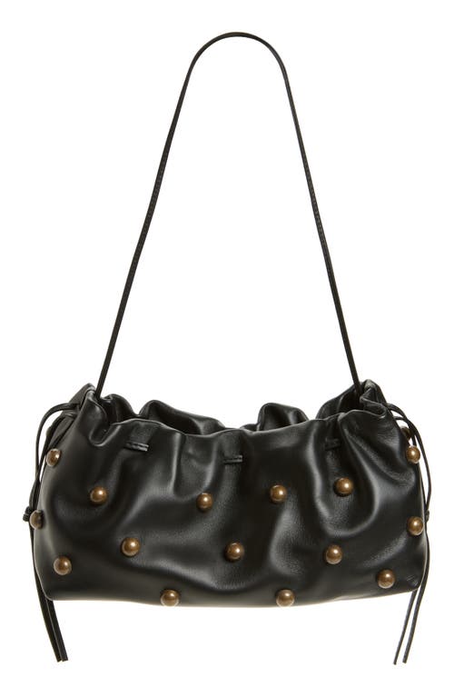 Altuzarra Drawstring Studded Leather Clutch In Multi