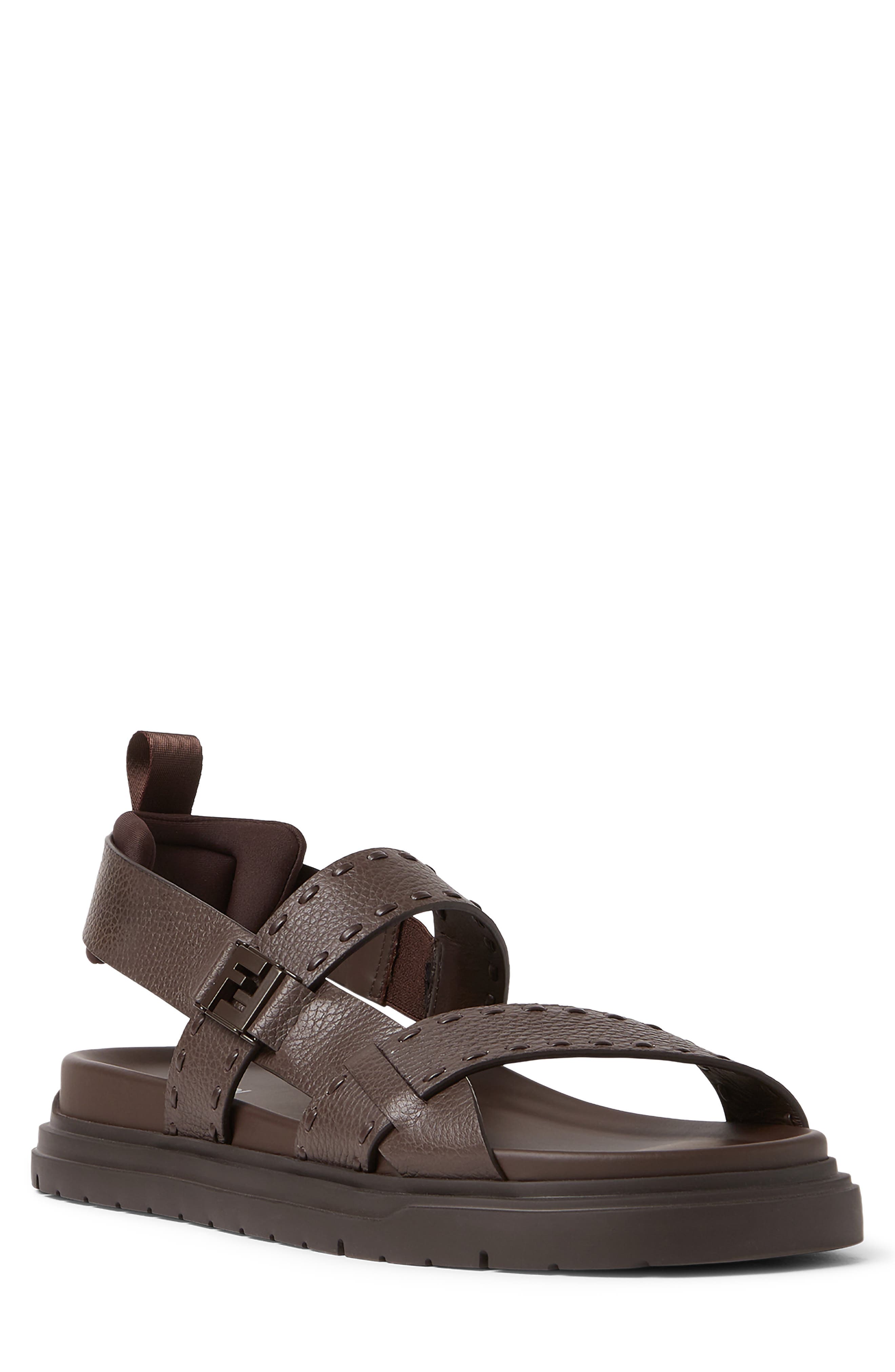 Fendi Chunky Sandal, Main, color, Chocolate Chocolate