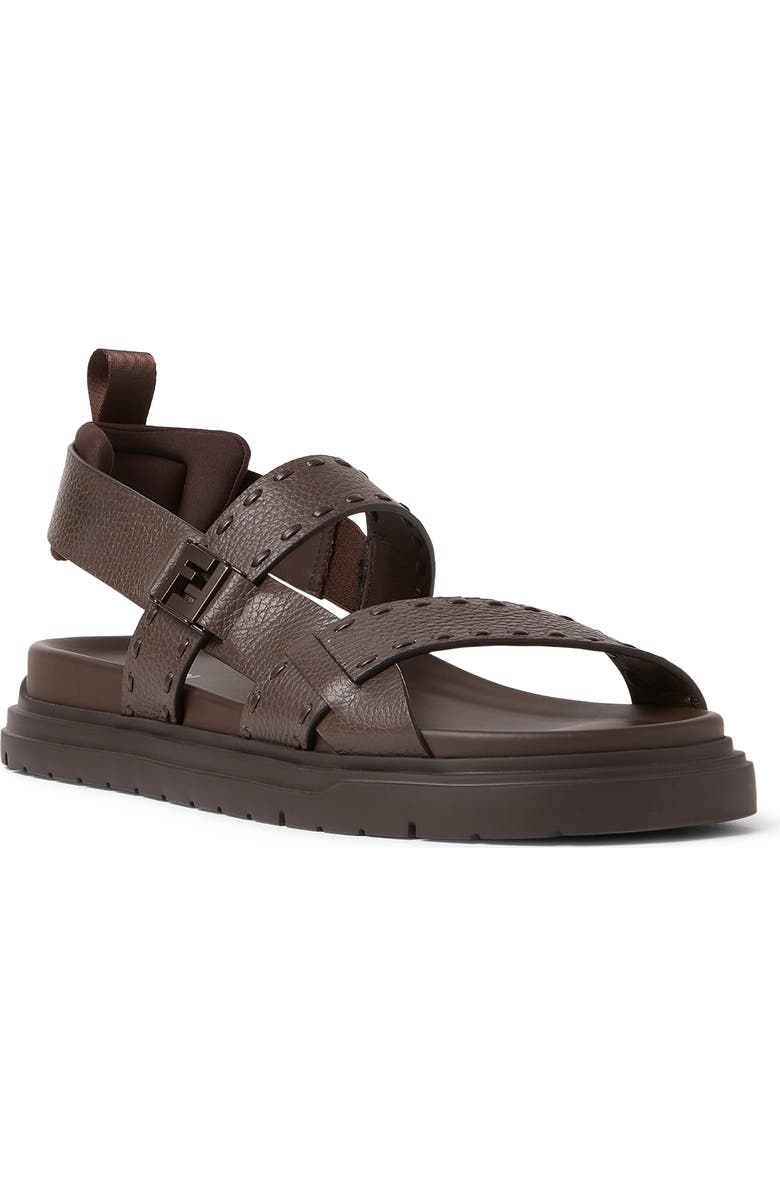 Fendi Chunky Sandal, Main, color, Chocolate Chocolate