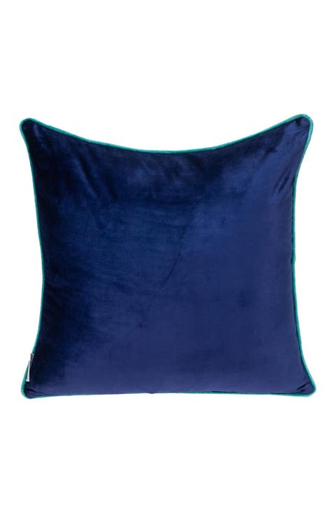 Khole Transitional Blue Throw Pillow