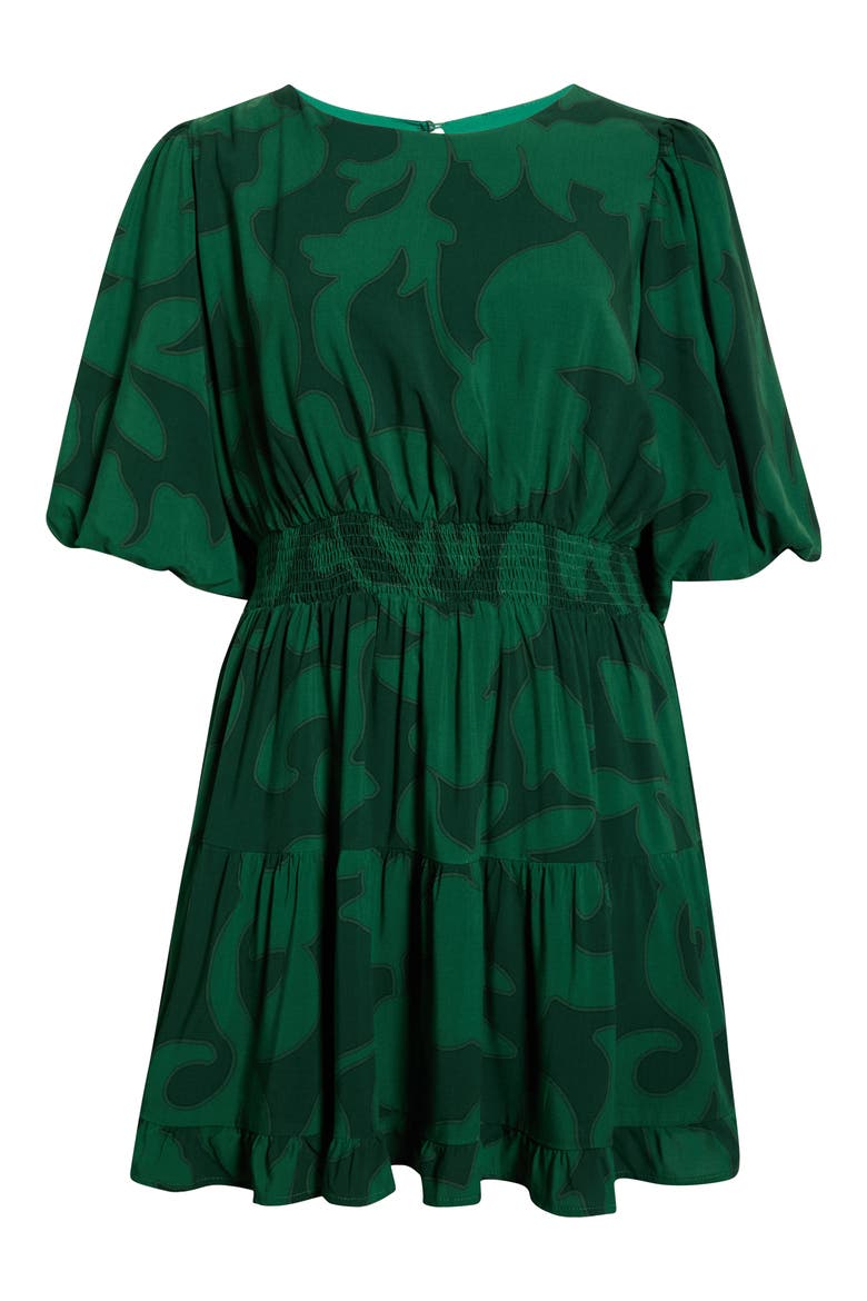 Benti Printed Dress, Alternate, color, EMERALD