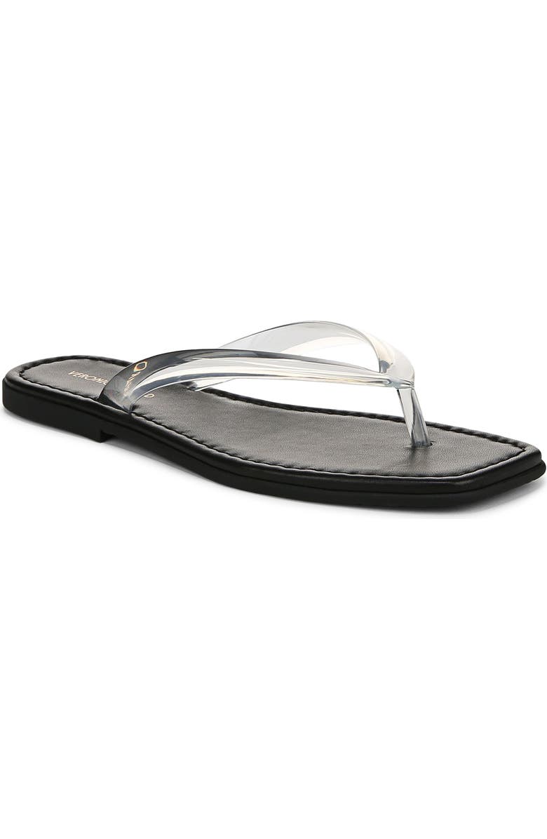 Veronica Beard Clea Flip Flop, Main, color, Clear