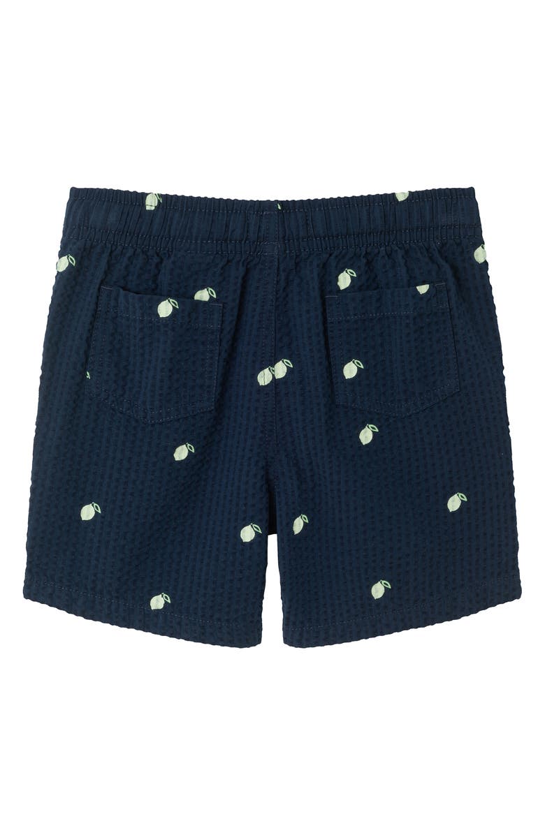 Andy & Evan Kids' Piqué Polo & Drawstring Seersucker Shorts Set, Alternate, color, White