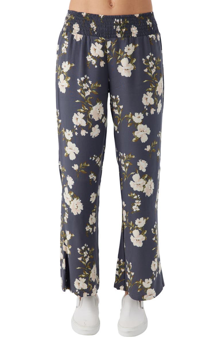 O'Neill Kids' Tommie Floral Smocked Waist Pants, Main, color,