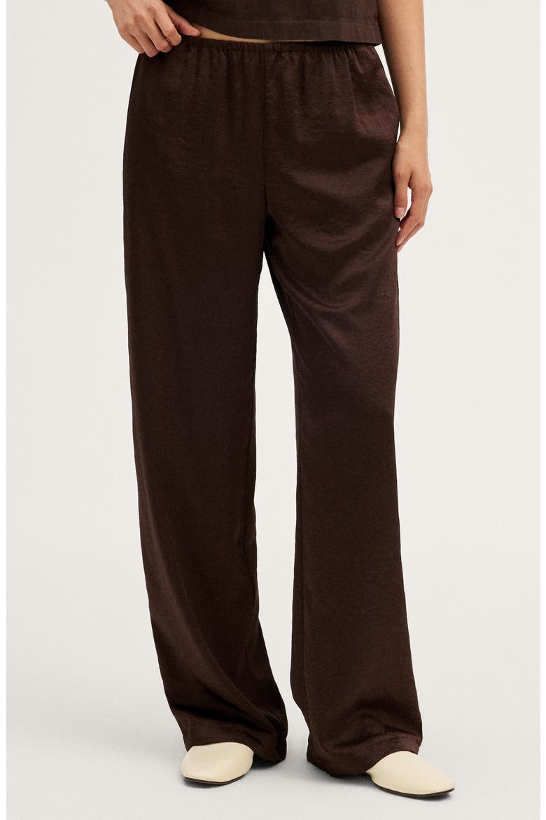 Devon Satin Pants, Main, color, DARK CHICORY