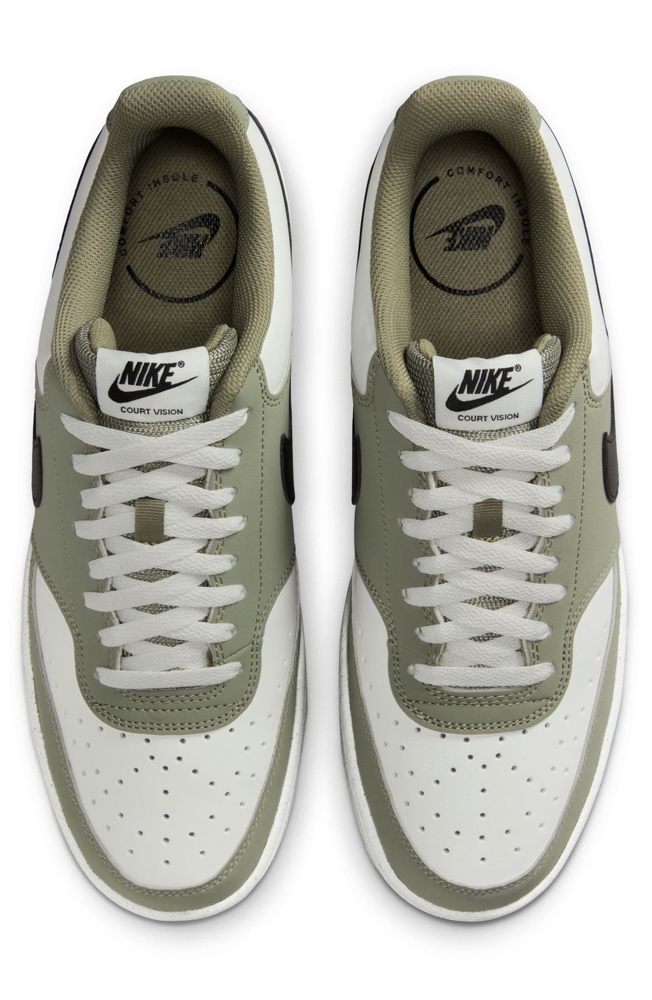 Nike Court Vision Low Sneaker, Alternate, color, Summit White/ Black