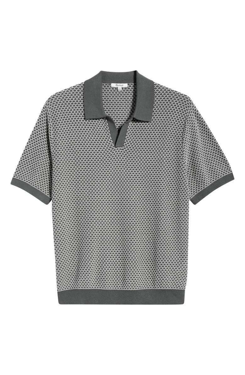 Madewell Johnny Collar Sweater Polo, Alternate, color, Stormy Spruce
