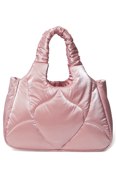 Half Moroccan Quilted Convertible Top Handle Bag