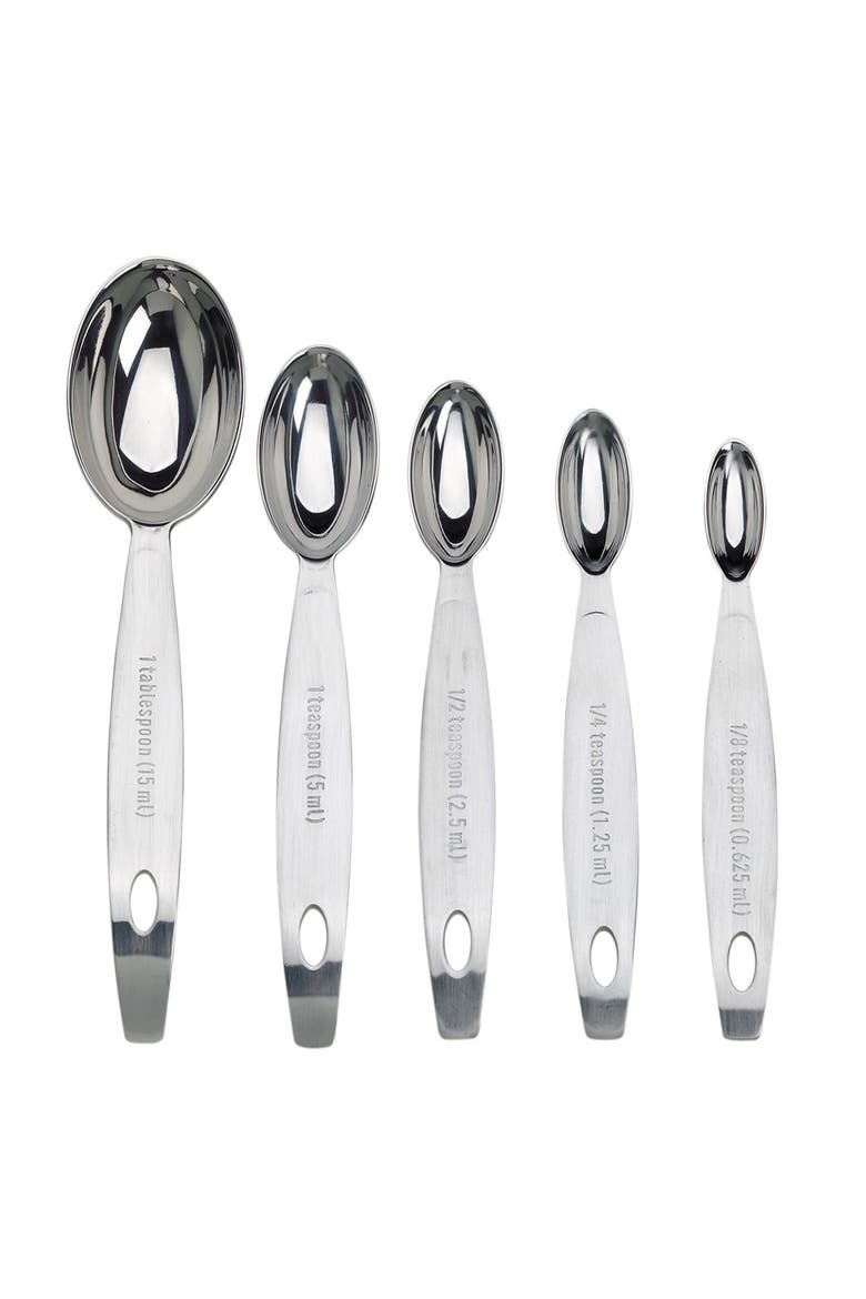 Stainless Steel Measuring Spoon Set, 5 Piece, Alternate, color, Silver