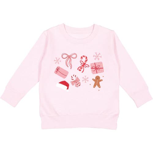 Sweet Wink Christmas Fun Sweatshirt In Pink