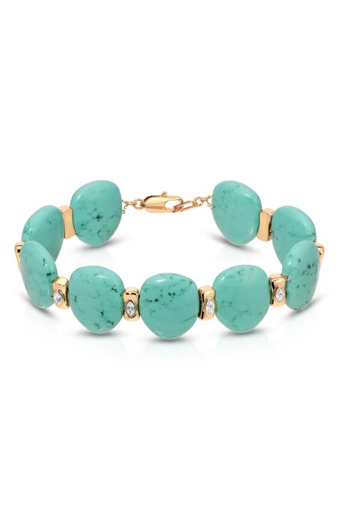 Reconstituted Turquoise Solstice Choker Necklace