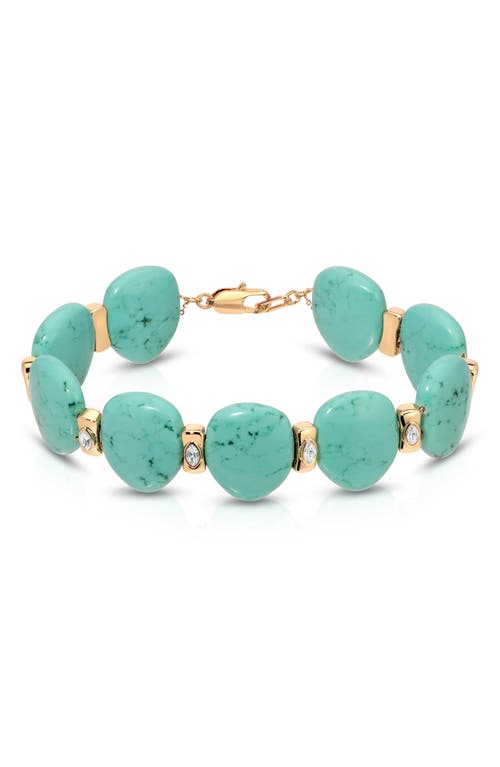 Ettika Reconstituted Turquoise Solstice Choker Necklace In Green