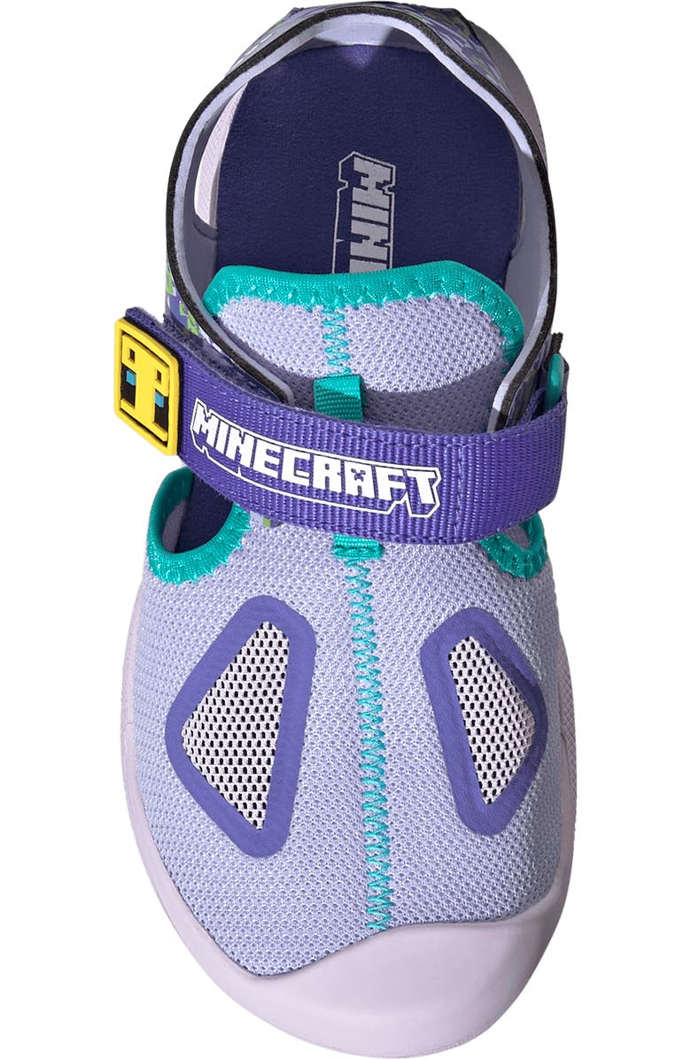 adidas x Minecraft Kids' Terrex Cap Toe Sandal, Alternate, color, Violet/ Cobalt/ Mint