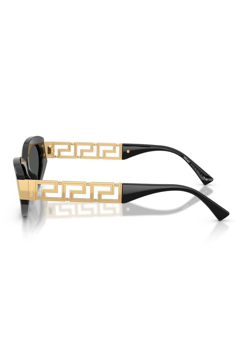 54mm Cat Eye Sunglasses, Alternate, color, BLACK / DARK GREY