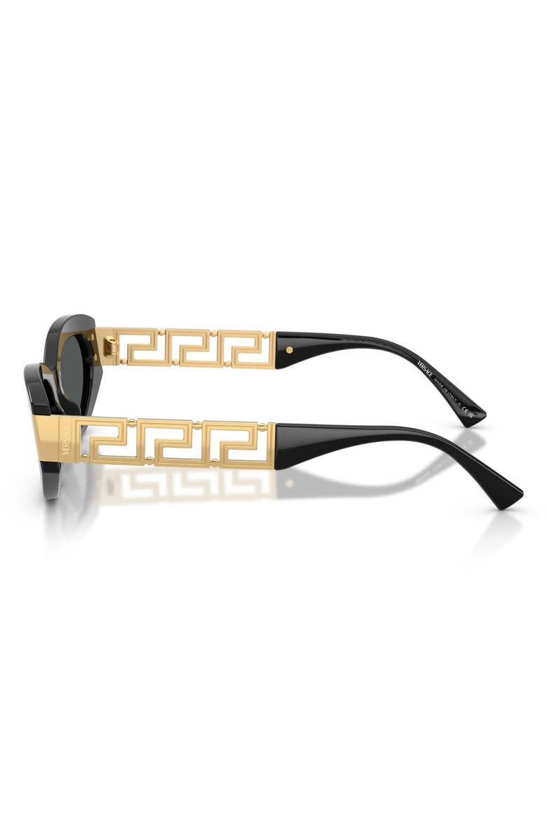 Versace 54mm Cat Eye Sunglasses, Alternate, color, Black / Dark Grey